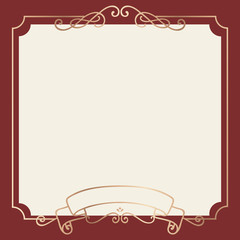 Canvas Print - Gold frame background