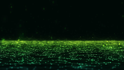 Poster - Technology plexus network background.