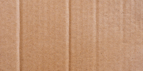 Panorama brown paper box surface texture and background with copy space.