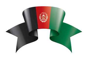 Afghanistan flag, vector illustration on a white background