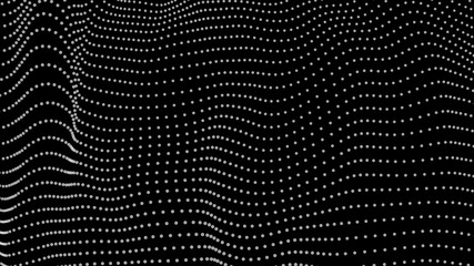 gray dots on a dark background forming an abstract blanket