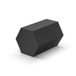 Black hexagonal prism