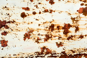 Poster - iron wall with rust. grunge texture. background for the designer. corrosion of metal