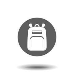 Wall Mural - Backpack solid icon. School bag vector illustration isolated on gray. Luggage glyph style design, designed for web and app. Eps 10