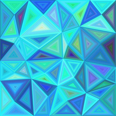 Poster - Blue chaotic vector triangle mosaic tile background design