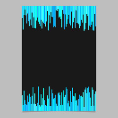 Poster - Blank brochure template from vertical stripes in light blue tones