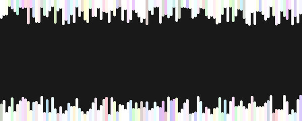 Poster - Modern banner background design - horizontal vector graphic from vertical lines