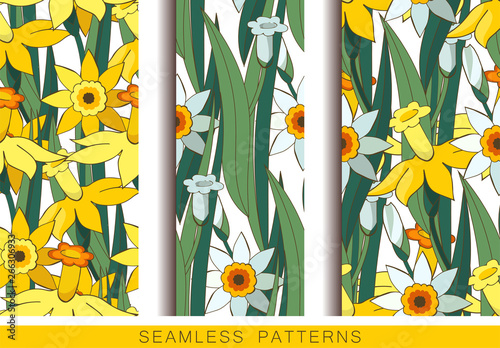 Fotografía Set of vector seamless patterns