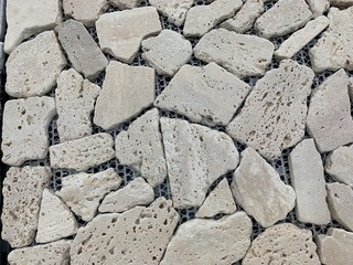 Shining smooth natural white stones