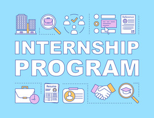 Internship program word concepts banner