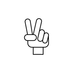 Poster - rock, hand, sign, world icon. Element of rock and roll icon. Thin line icon for website design and development, app development. Premium icon
