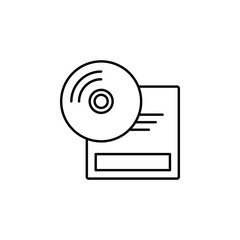 Poster - rock cd icon. Element of rock and roll icon. Thin line icon for website design and development, app development. Premium icon