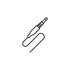 Poster - rock plug mini jack icon. Element of rock and roll icon. Thin line icon for website design and development, app development. Premium icon