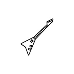 Poster - rock electric guitar icon. Element of rock and roll icon. Thin line icon for website design and development, app development. Premium icon