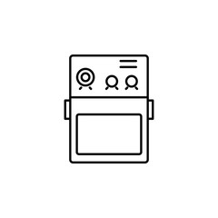 Poster - rock, column, amplifier icon. Element of rock and roll icon. Thin line icon for website design and development, app development. Premium icon
