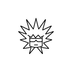 Poster - rock, rocker, hair, hedgehog, glasses icon. Element of rock and roll icon. Thin line icon for website design and development, app development. Premium icon