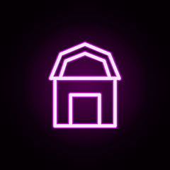Poster - real estate home neon icon. Elements of building set. Simple icon for websites, web design, mobile app, info graphics