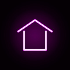 Poster - Estate, real, home neon icon. Elements of building set. Simple icon for websites, web design, mobile app, info graphics