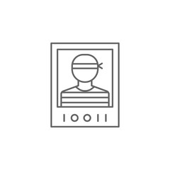 Poster - Arrested, document icon. Element of police icon. Premium quality graphic design icon. Signs and symbols collection icon for websites, web design, mobile app