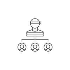 Poster - Band, group icon. Element of police icon. Premium quality graphic design icon. Signs and symbols collection icon for websites, web design, mobile app