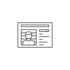 Poster - Criminal, document icon. Element of police icon. Premium quality graphic design icon. Signs and symbols collection icon for websites, web design, mobile app