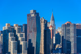 Fototapeta  - View from East Side River to Empire State Building - Manhatten Skyline of New York, USA