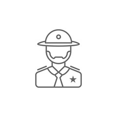 Poster - Avatar, police icon. Element of police icon. Premium quality graphic design icon. Signs and symbols collection icon for websites, web design, mobile app