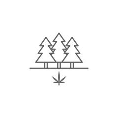 Poster - Trees, marijuana icon. Element of marijuana icon. Thin line icon for website design and development, app development. Premium icon