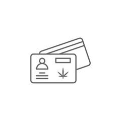 Poster - Card, marijuana icon. Element of marijuana icon. Thin line icon for website design and development, app development. Premium icon