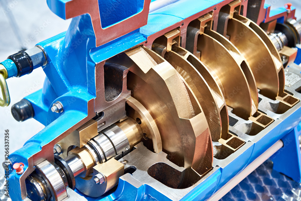 Centrifugal pump in cross section Stock Photo | Adobe Stock