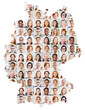 © Robert Kneschke - Generationen Portrait Collage auf Deutschland Karte
