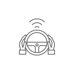 Poster - Steering wheel, car icon. Element of auto service icon. Thin line icon for website design and development, app development. Premium icon