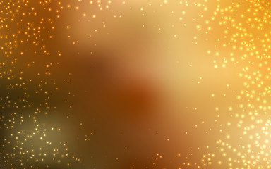 Light Orange vector template with space stars.