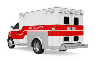 Wall Mural - Ambulance Car Isolated