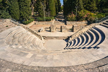 Wall Mural - The ruins of the ancient theater in Kos in Greece.