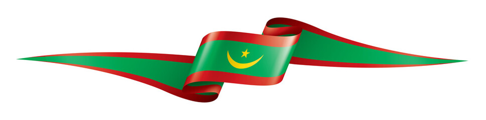 Mauritania flag, vector illustration on a white background