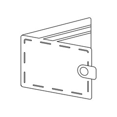 Poster - open purse icon. Element of banking for mobile concept and web apps icon. Outline, thin line icon for website design and development, app development