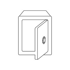 Poster - open safe icon. Element of banking for mobile concept and web apps icon. Outline, thin line icon for website design and development, app development