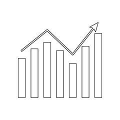 Aufkleber - financial chart icon. Element of banking for mobile concept and web apps icon. Outline, thin line icon for website design and development, app development