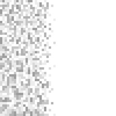 Fototapete - Abstract pixel background. Grey squares on white