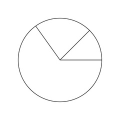 Aufkleber - pie chart icon. Element of banking for mobile concept and web apps icon. Outline, thin line icon for website design and development, app development