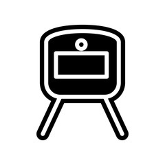 Aufkleber - a train icon. Element of navigation for mobile concept and web apps icon. Glyph, flat icon for website design and development, app development