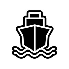 Poster - ship icon. Element of navigation for mobile concept and web apps icon. Glyph, flat icon for website design and development, app development