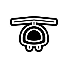 Aufkleber - helicopter icon. Element of navigation for mobile concept and web apps icon. Glyph, flat icon for website design and development, app development