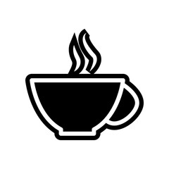 Poster - a cup of coffee icon. Element of navigation for mobile concept and web apps icon. Glyph, flat icon for website design and development, app development