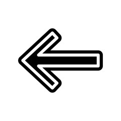 Aufkleber - arrow to left icon. Element of navigation for mobile concept and web apps icon. Glyph, flat icon for website design and development, app development