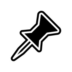 Poster - pin for papers icon. Element of navigation for mobile concept and web apps icon. Glyph, flat icon for website design and development, app development