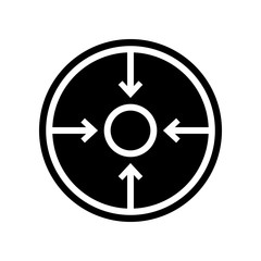 Poster - sight with arrows icon. Element of navigation for mobile concept and web apps icon. Glyph, flat icon for website design and development, app development