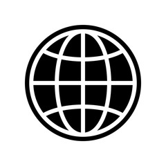 Aufkleber - globe icon. Element of navigation for mobile concept and web apps icon. Glyph, flat icon for website design and development, app development