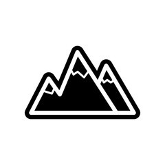 Poster - the mountains icon. Element of navigation for mobile concept and web apps icon. Glyph, flat icon for website design and development, app development